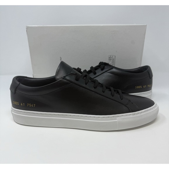 Common Projects Achilles Low Top Sneaker Black White Size 11 US 41 EU